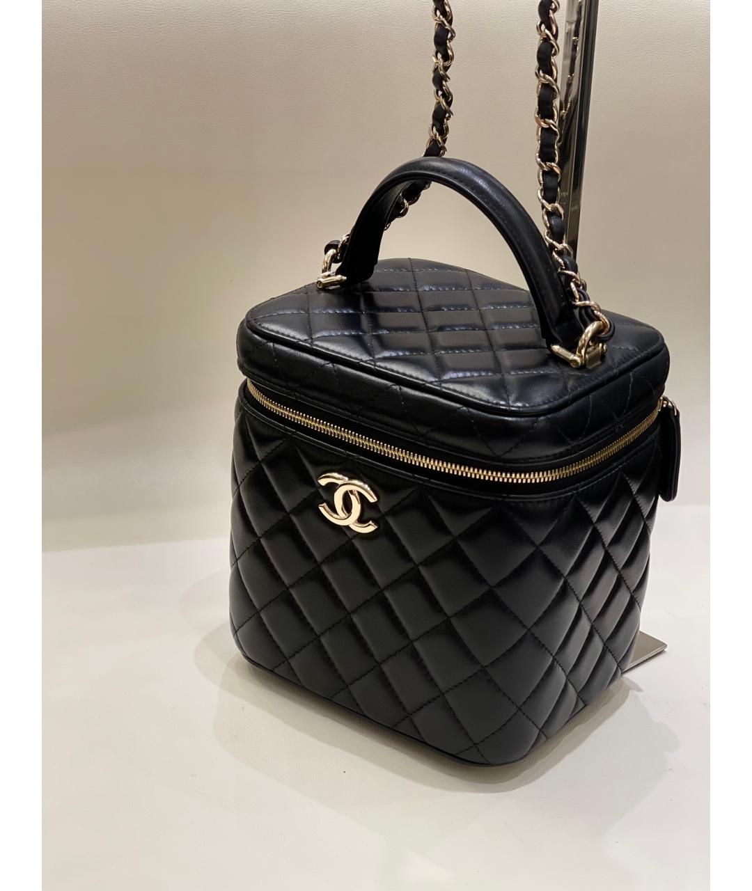 CHANEL Черная кожаная сумка через плечо, фото 2