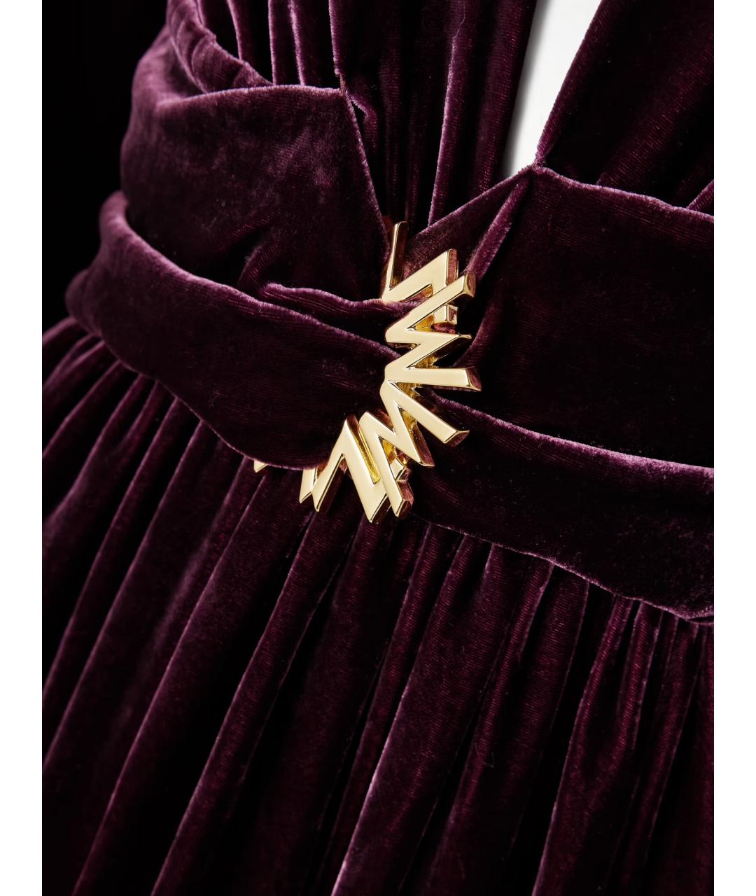ZUHAIR MURAD Фиолетовое вискозное коктейльное платье, фото 4
