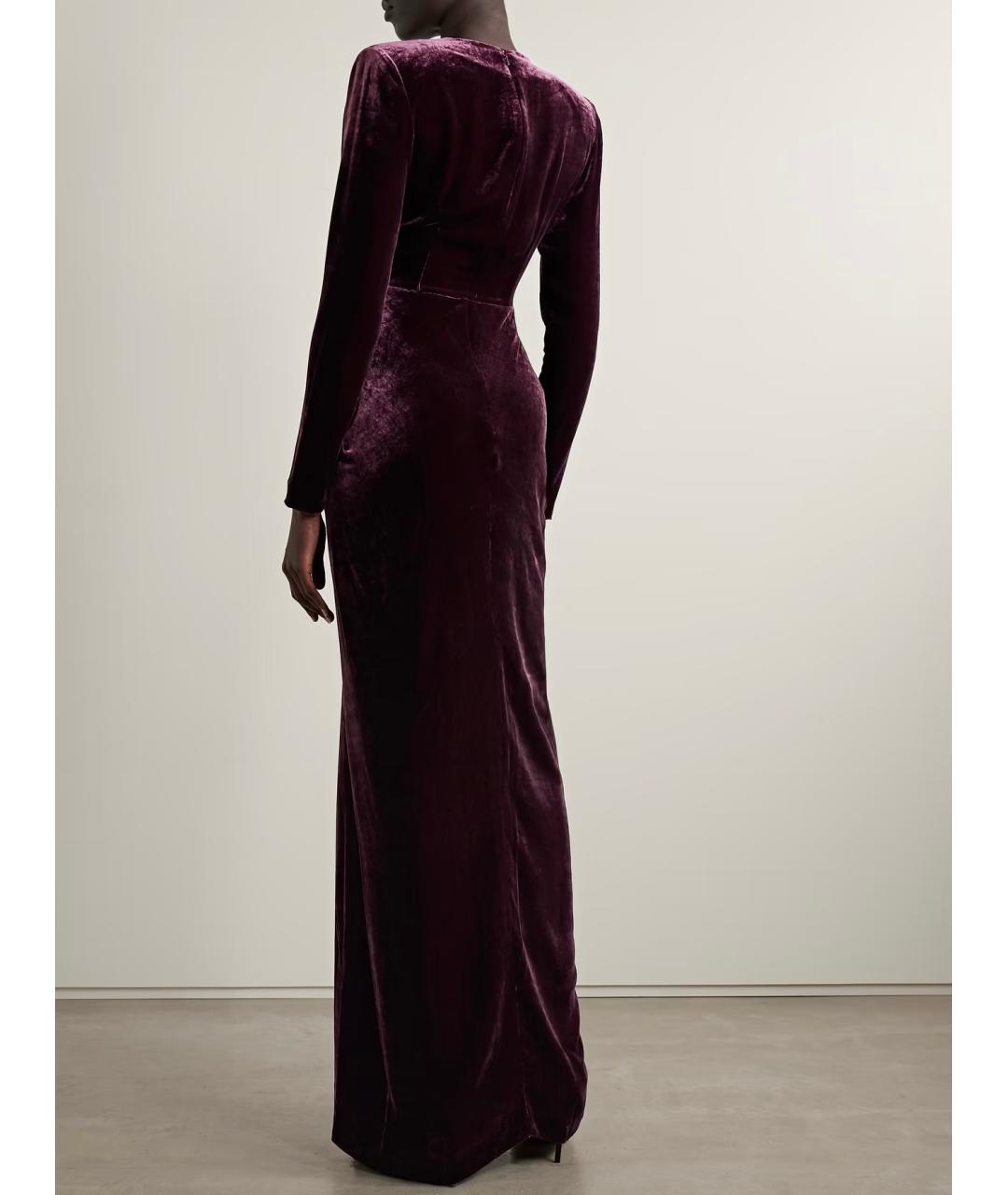 ZUHAIR MURAD Фиолетовое вискозное коктейльное платье, фото 3