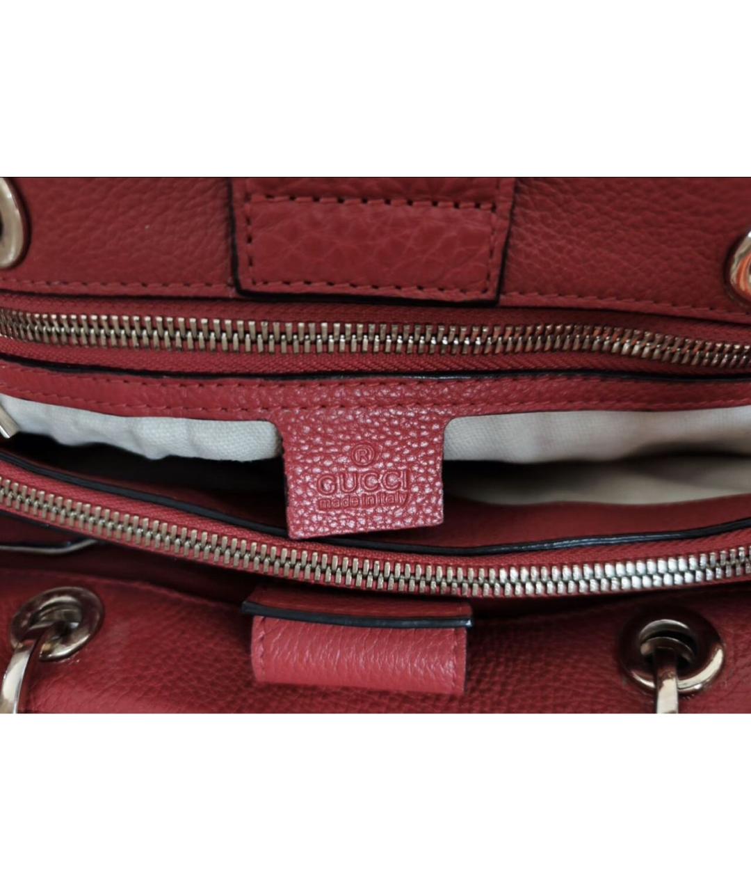 GUCCI Розовая кожаная сумка с короткими ручками, фото 7