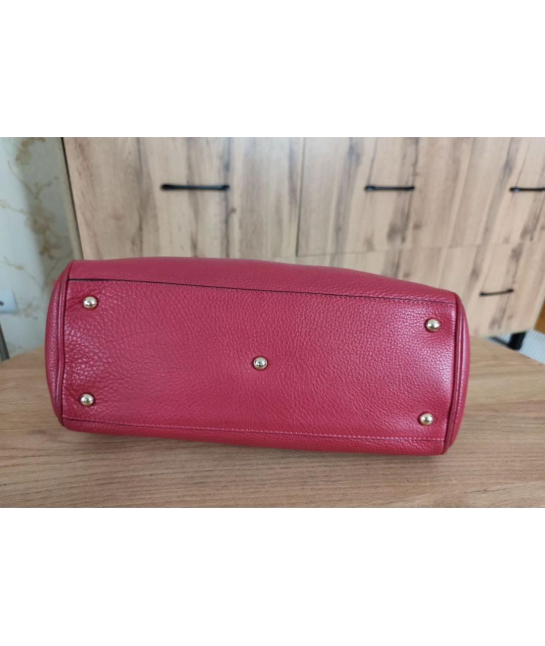 GUCCI Розовая кожаная сумка с короткими ручками, фото 5