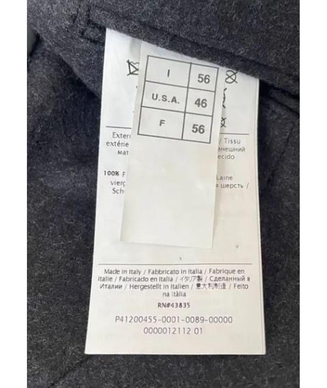 VALENTINO Серый шерстяной пиджак, фото 5