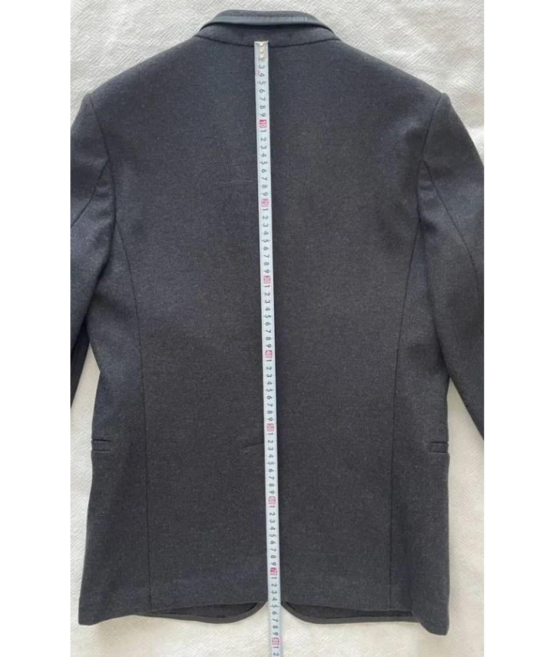 VALENTINO Серый шерстяной пиджак, фото 8