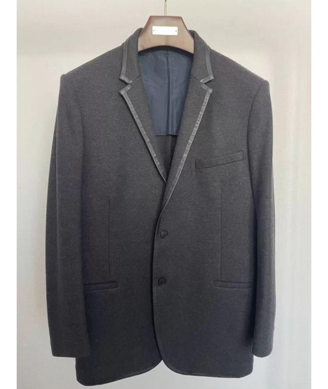 VALENTINO Серый шерстяной пиджак, фото 10