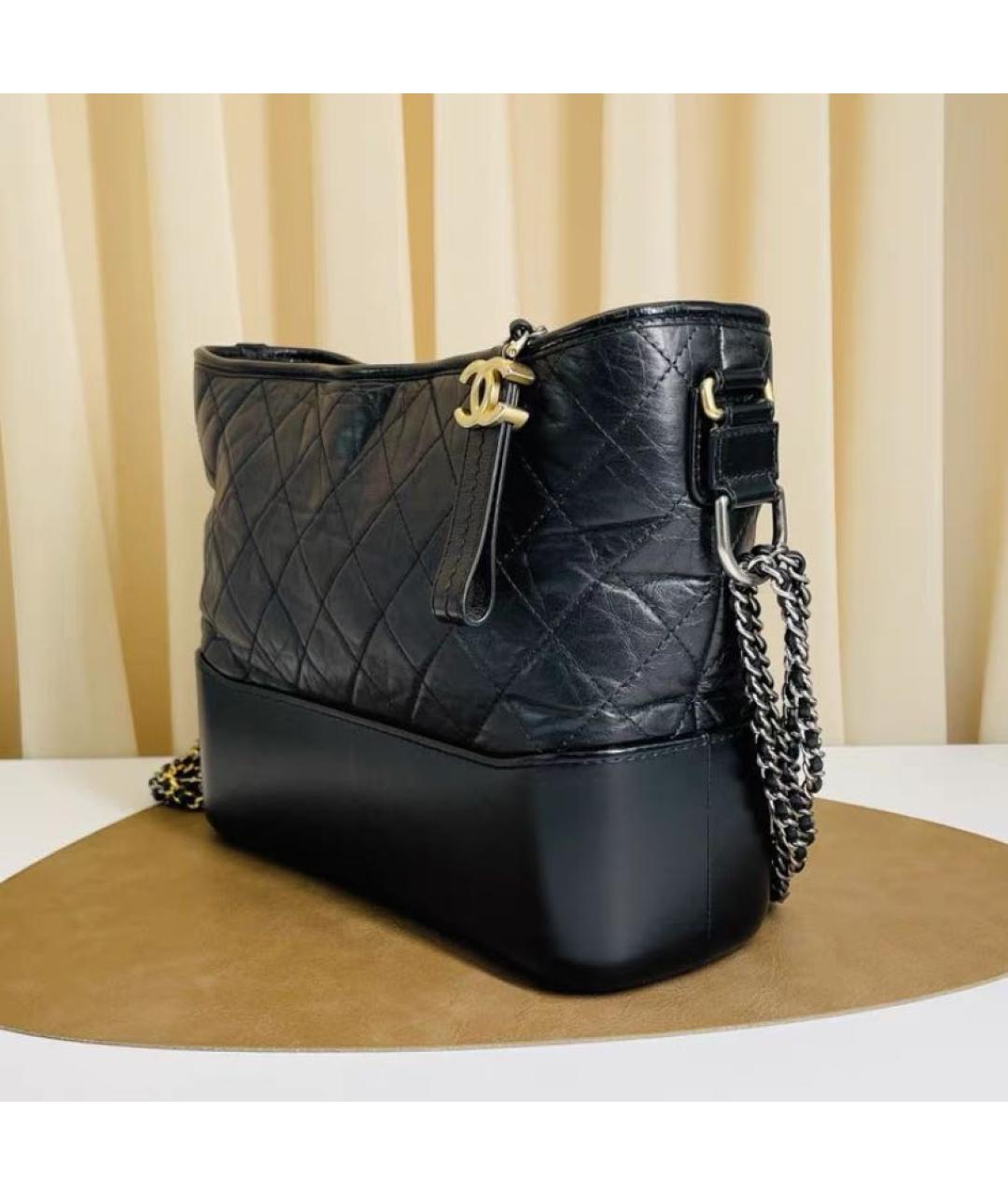 CHANEL Черная кожаная сумка через плечо, фото 2
