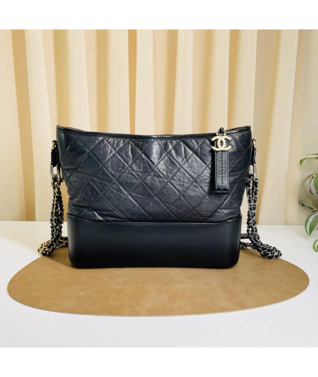 CHANEL Черная кожаная сумка через плечо, фото 5