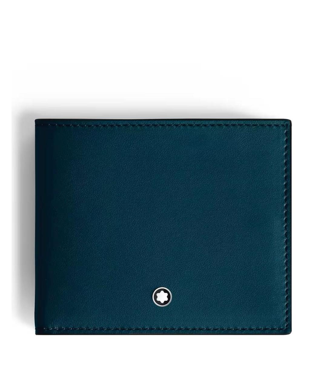 MONTBLANC Темно-синий кожаный кошелек, фото 1