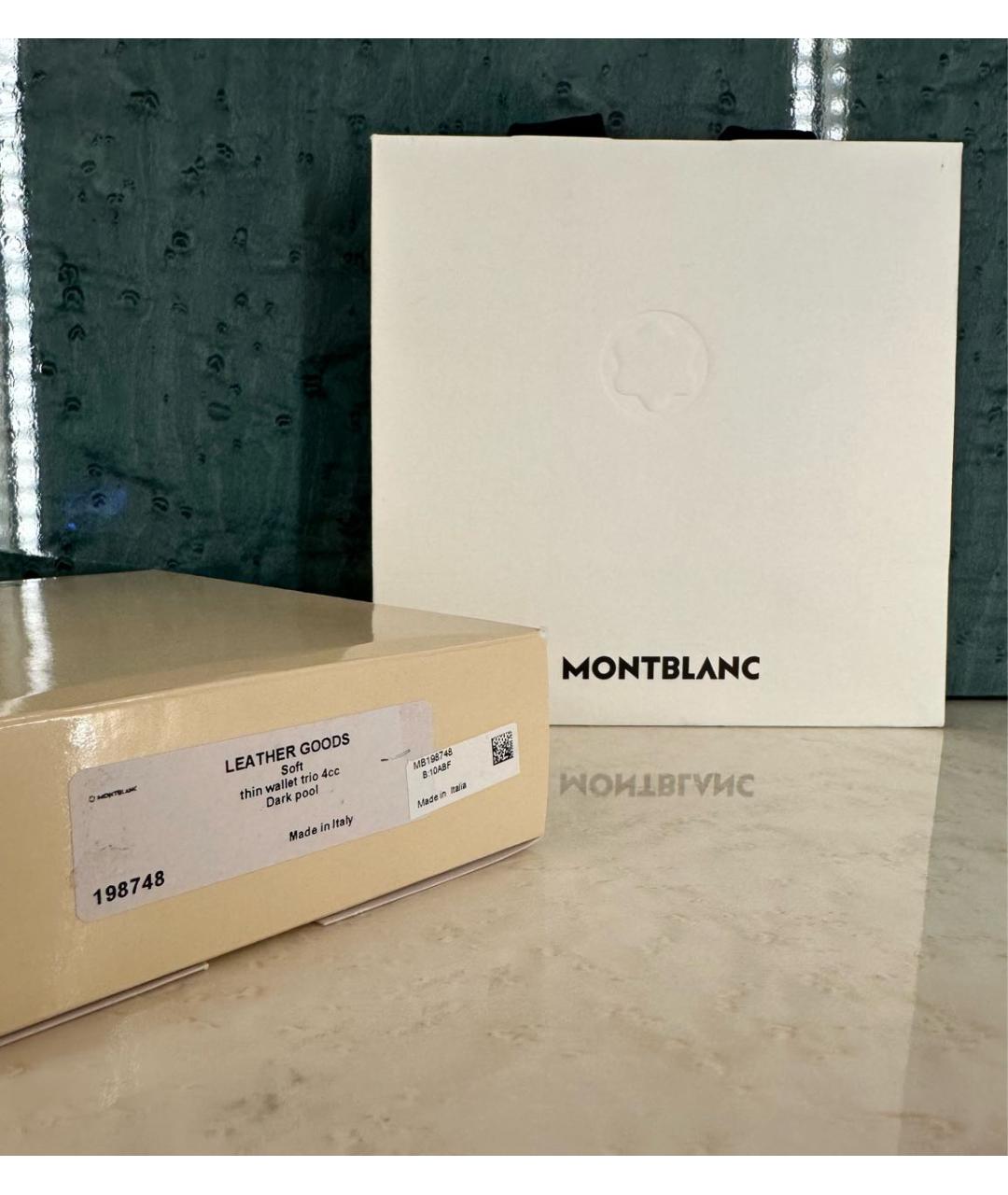 MONTBLANC Темно-синий кожаный кошелек, фото 8