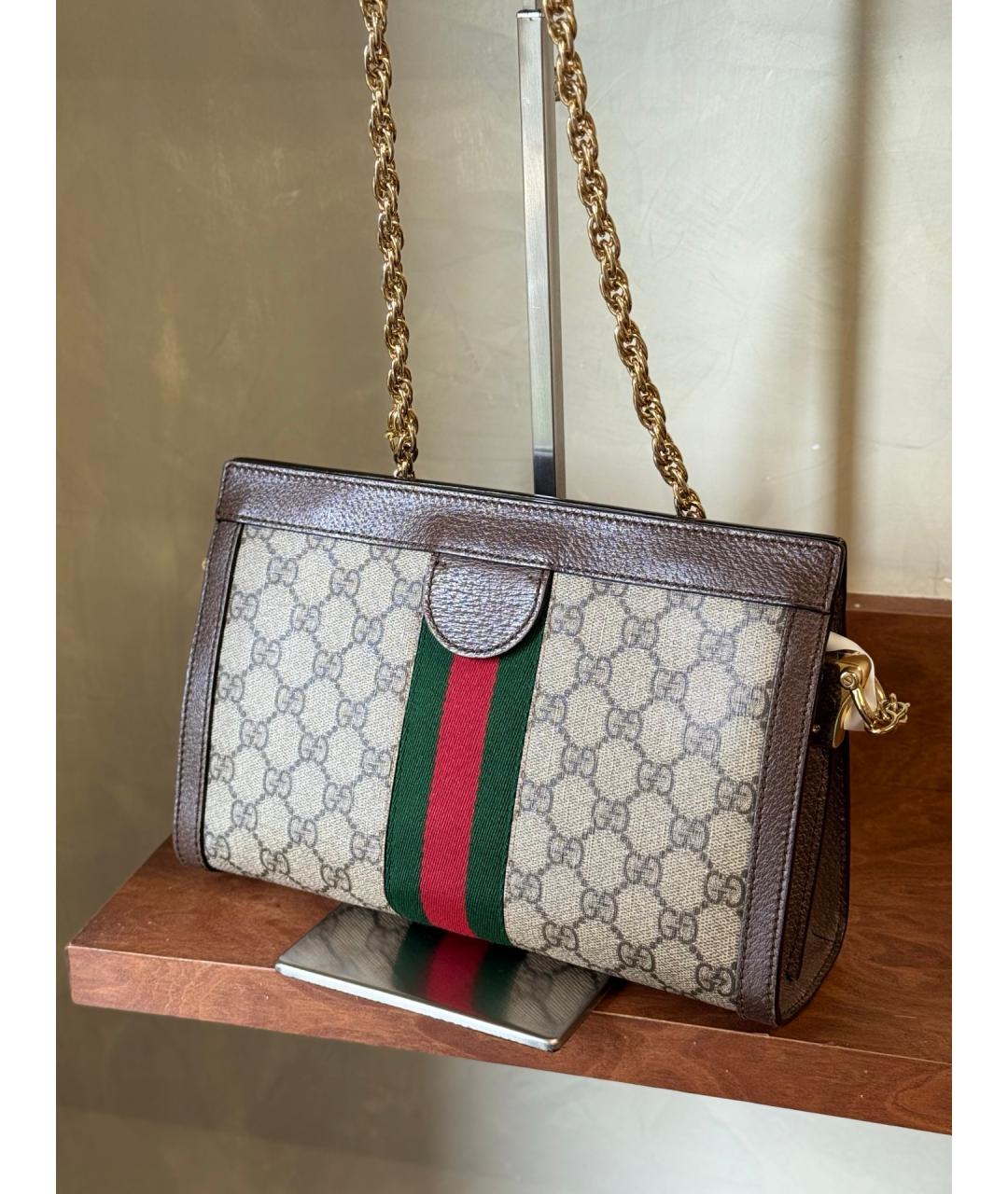 GUCCI Бежевая деним сумка через плечо, фото 6