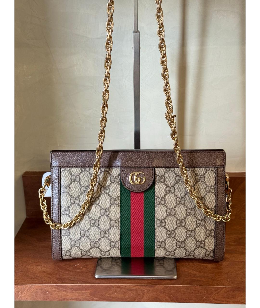 GUCCI Бежевая деним сумка через плечо, фото 9