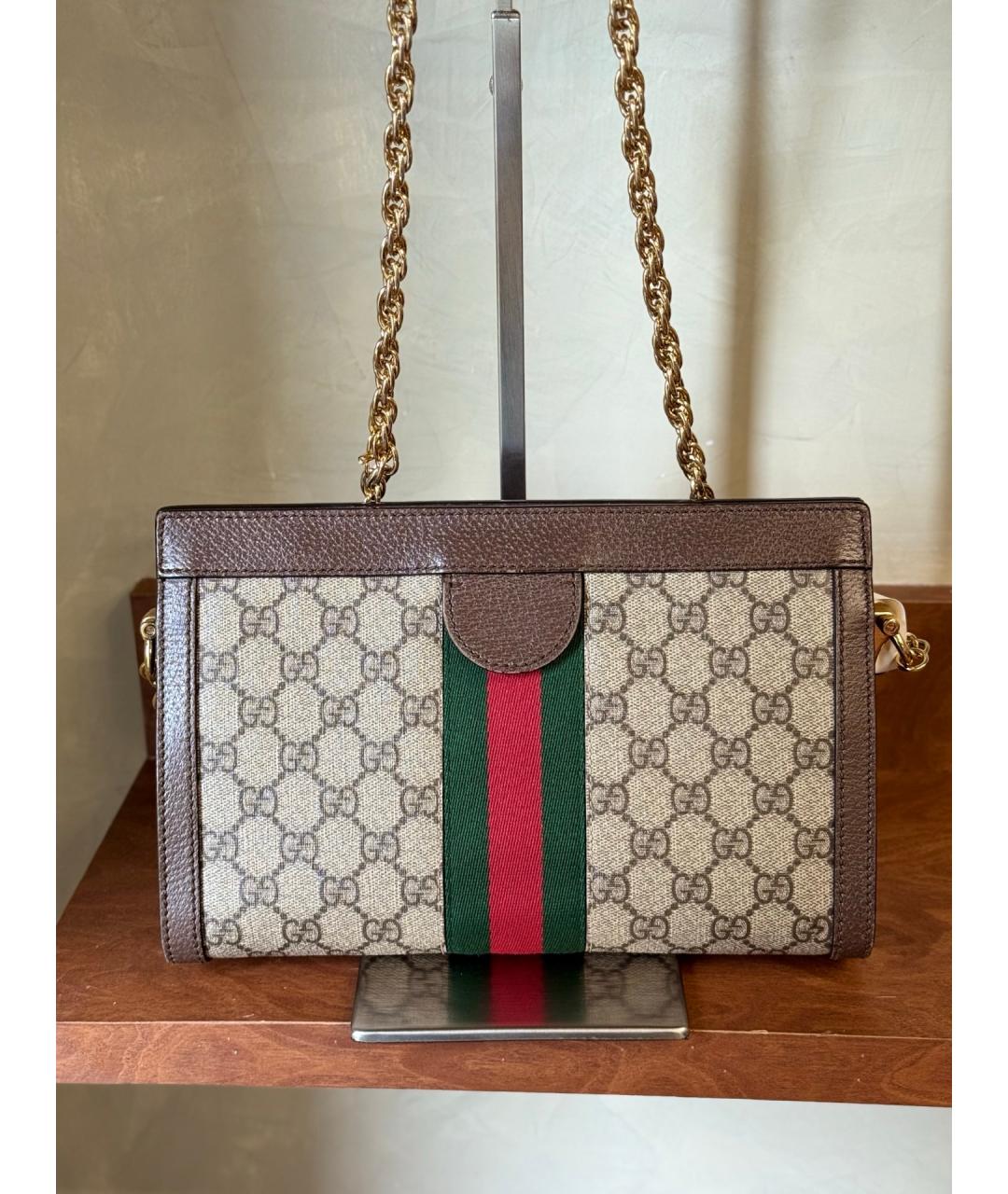 GUCCI Бежевая деним сумка через плечо, фото 5