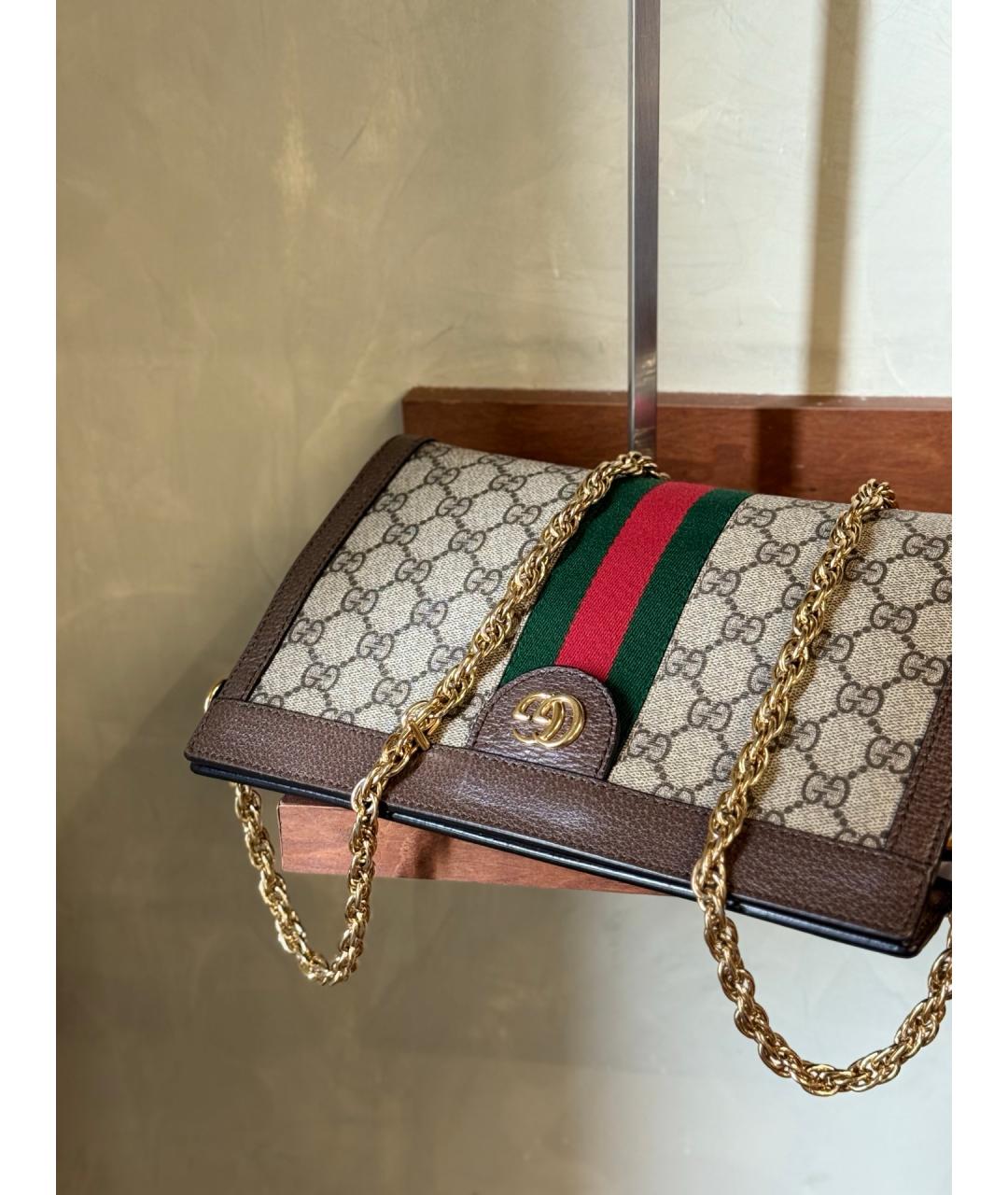 GUCCI Бежевая деним сумка через плечо, фото 8