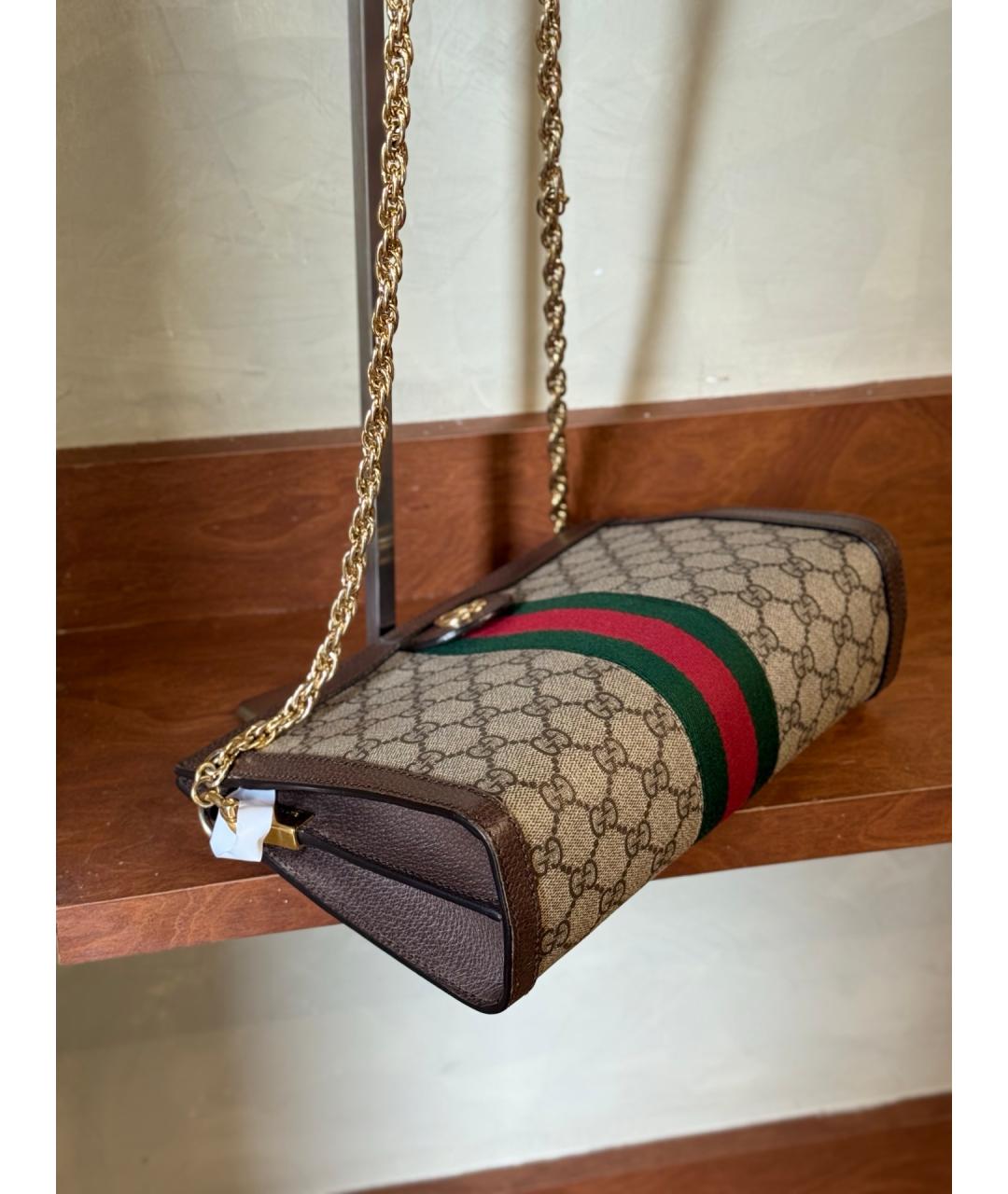 GUCCI Бежевая деним сумка через плечо, фото 4