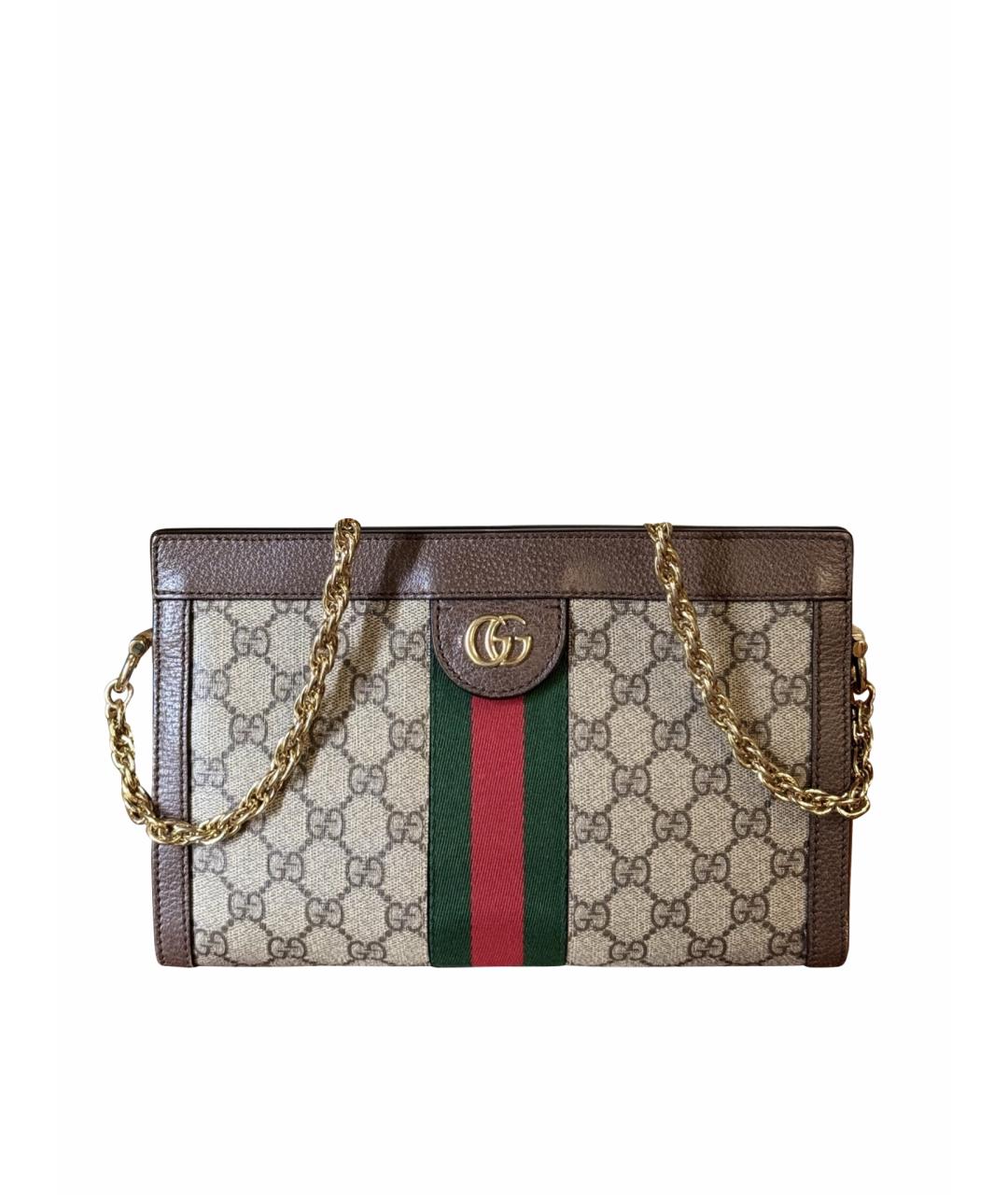 GUCCI Бежевая деним сумка через плечо, фото 1