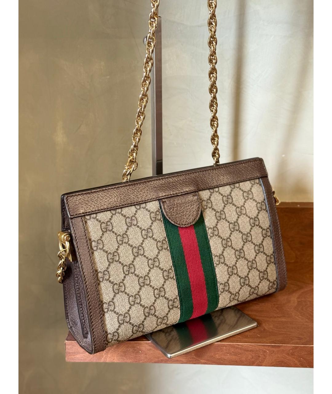 GUCCI Бежевая деним сумка через плечо, фото 7