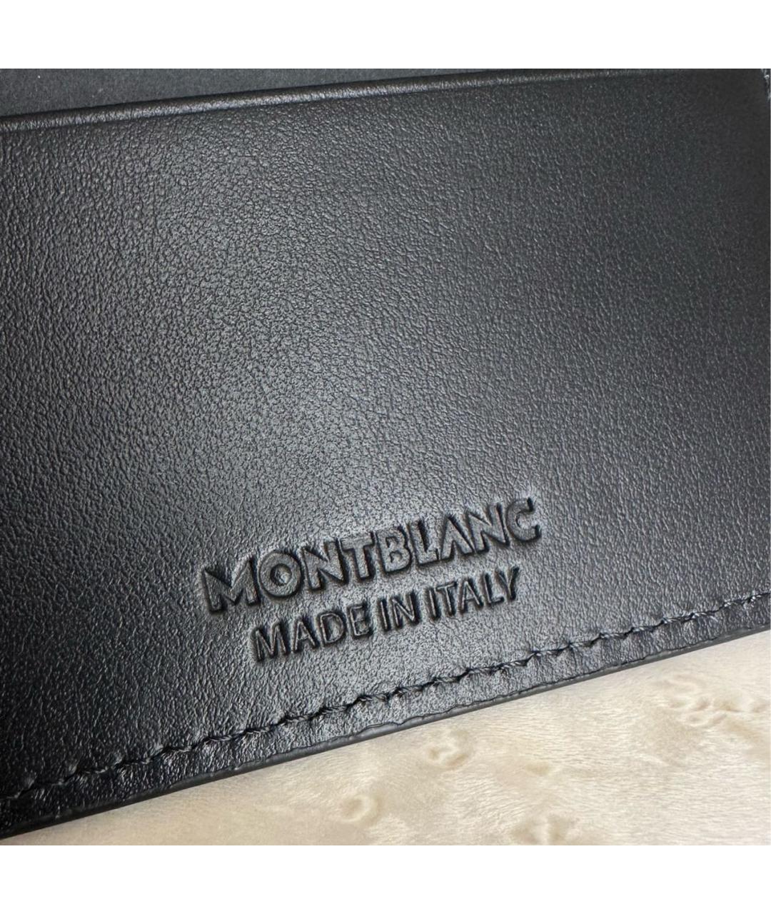 MONTBLANC Черный кожаный кардхолдер, фото 4