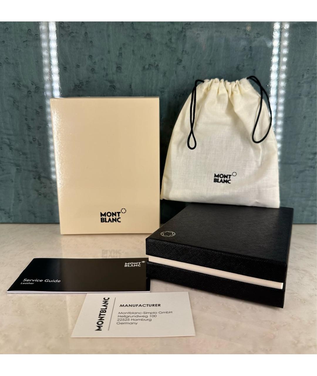 MONTBLANC Черный кожаный кардхолдер, фото 7