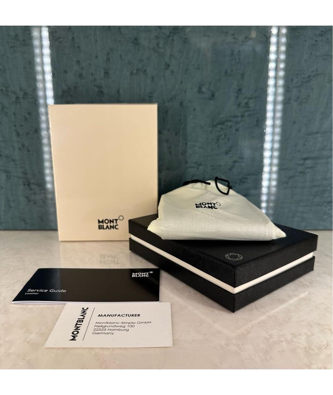 MONTBLANC Бирюзовый кожаный кошелек, фото 8