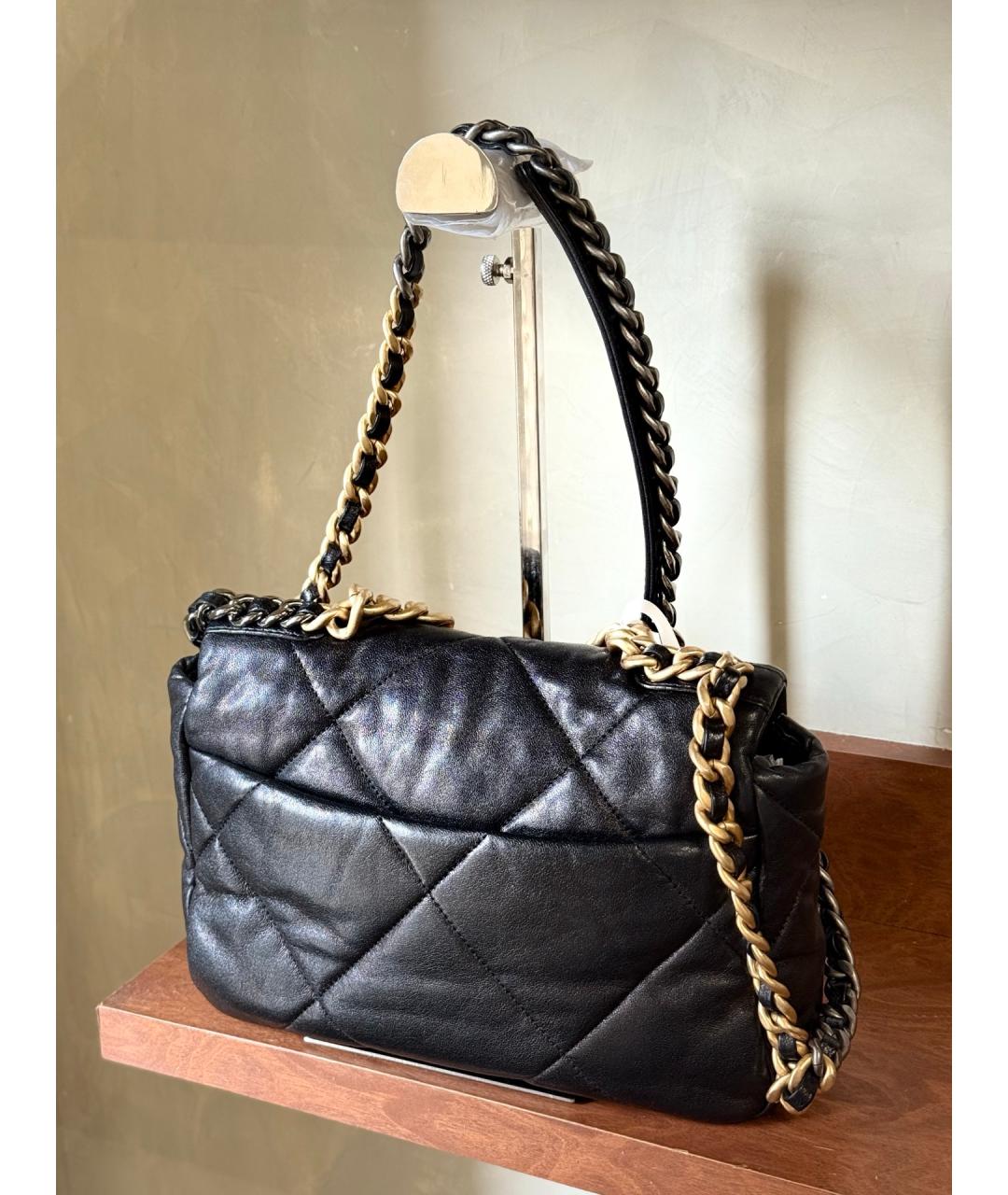 CHANEL Черная кожаная сумка через плечо, фото 7
