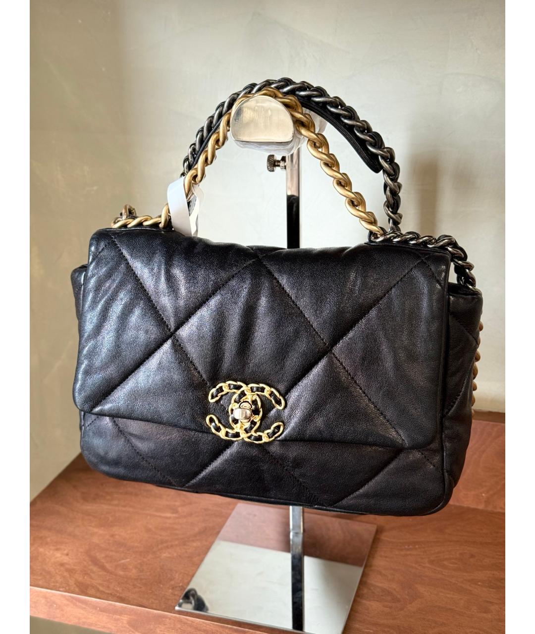 CHANEL Черная кожаная сумка через плечо, фото 2