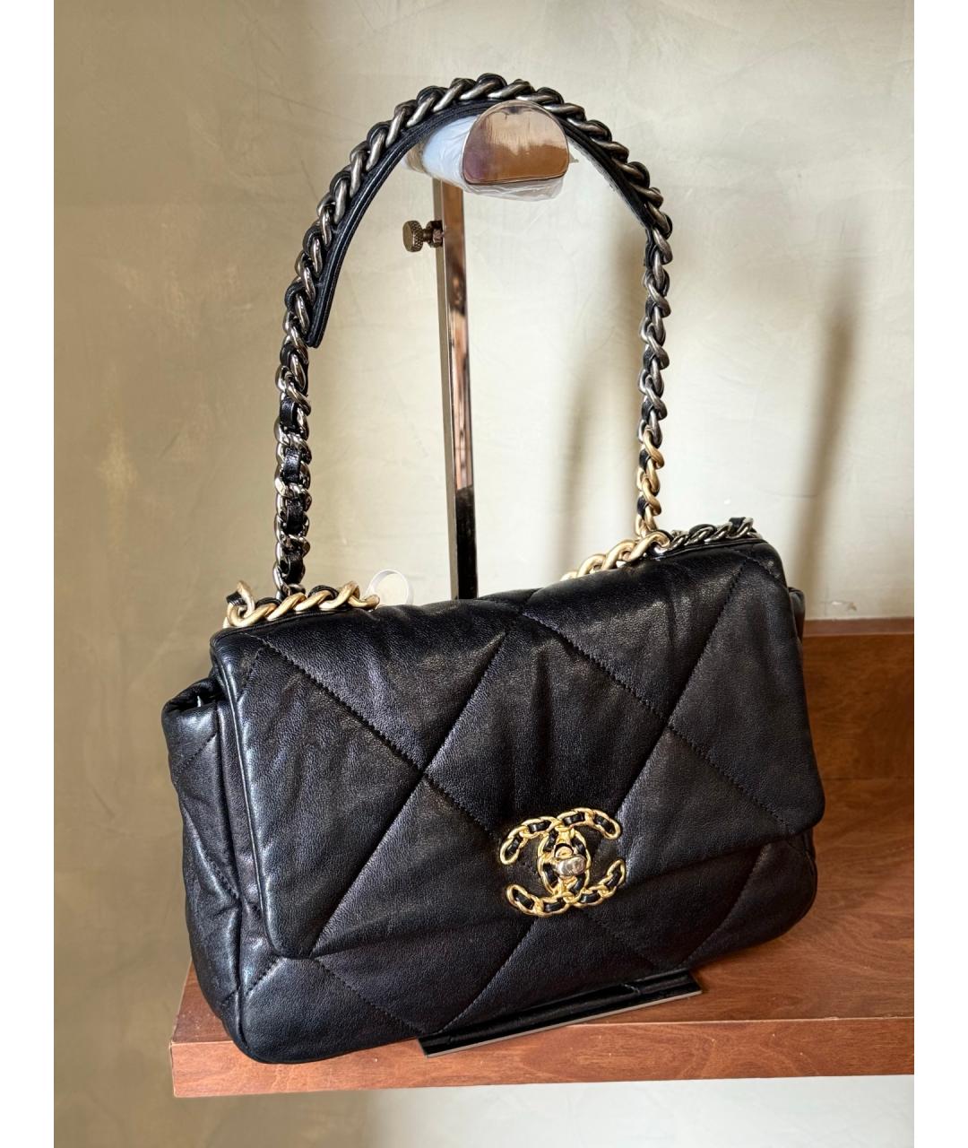 CHANEL Черная кожаная сумка через плечо, фото 4