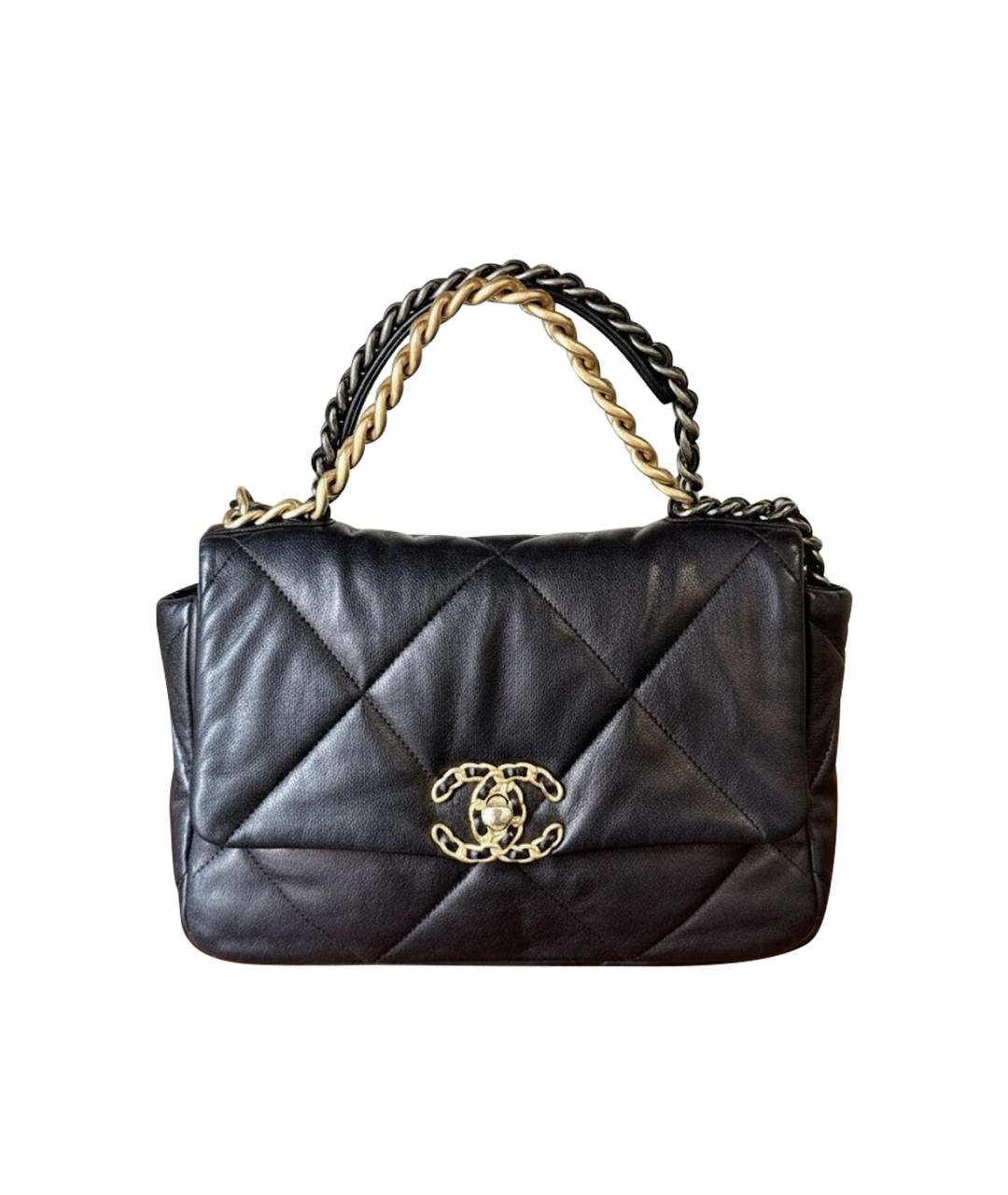 CHANEL Черная кожаная сумка через плечо, фото 1