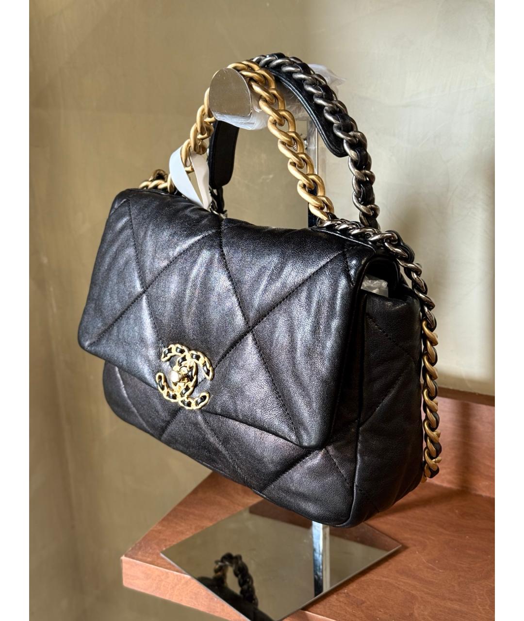 CHANEL Черная кожаная сумка через плечо, фото 3