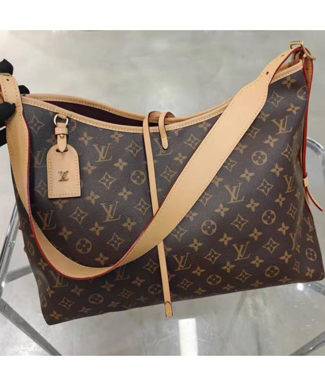 LOUIS VUITTON Коричневая кожаная сумка через плечо, фото 2