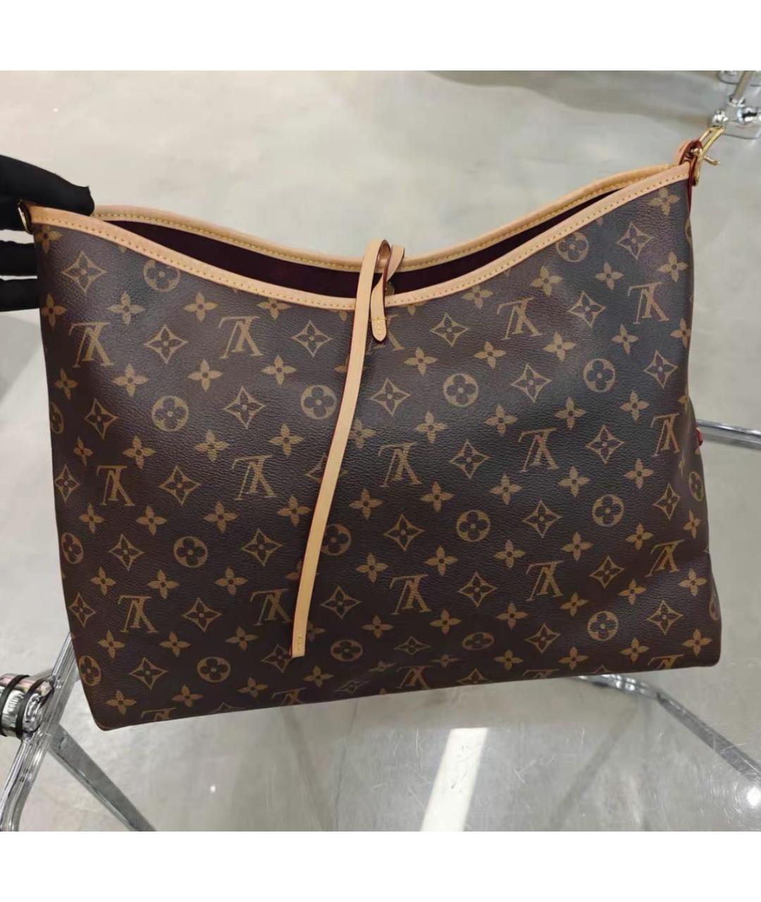 LOUIS VUITTON Коричневая кожаная сумка через плечо, фото 3