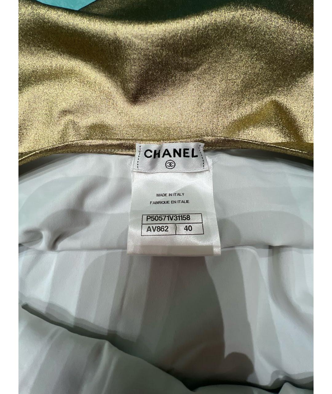 CHANEL Золотой полиамидовый купальник, фото 5
