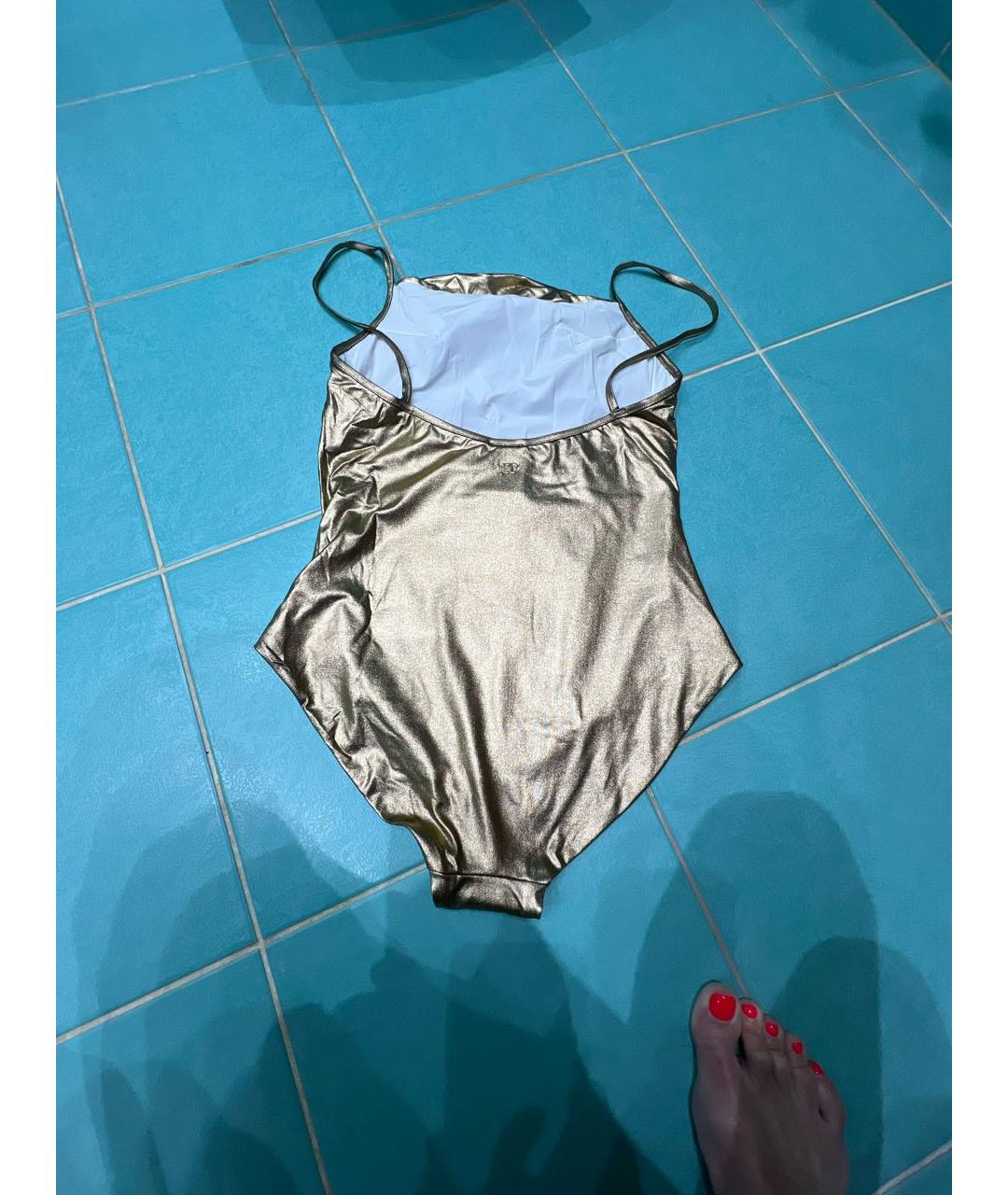 CHANEL Золотой полиамидовый купальник, фото 2