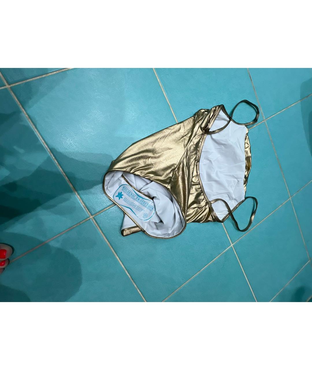 CHANEL Золотой полиамидовый купальник, фото 3