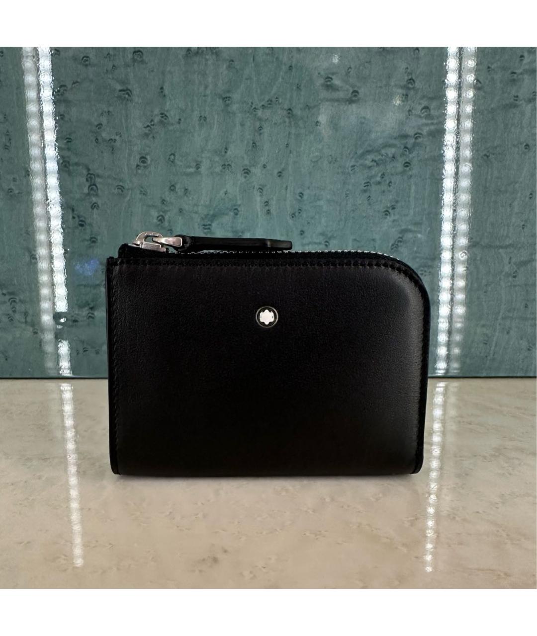 MONTBLANC Черный кожаный кошелек, фото 9