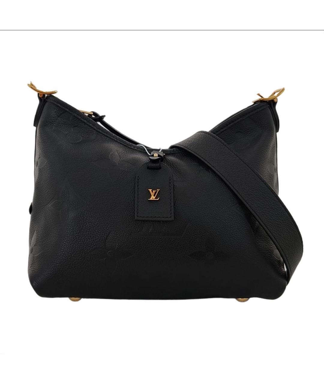 LOUIS VUITTON Черная кожаная сумка через плечо, фото 4