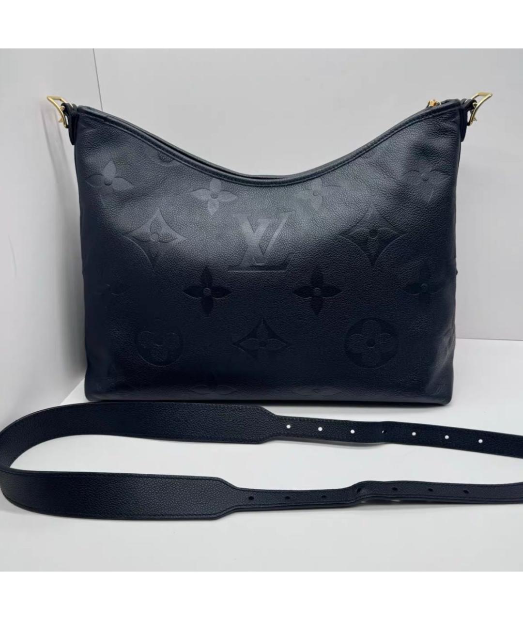LOUIS VUITTON Черная кожаная сумка через плечо, фото 2