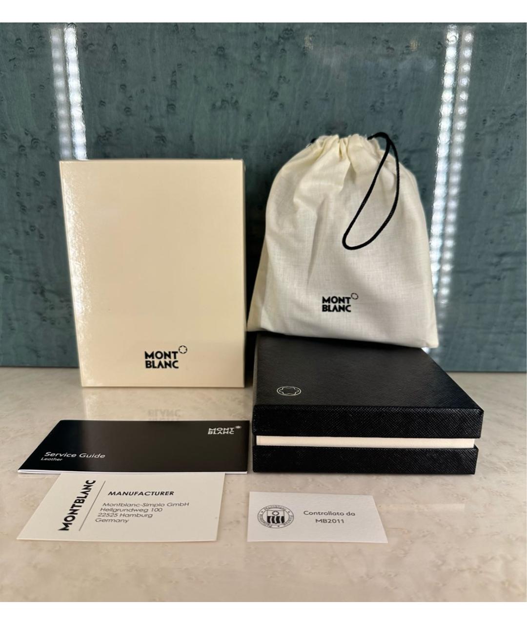 MONTBLANC Серый кожаный кошелек, фото 6