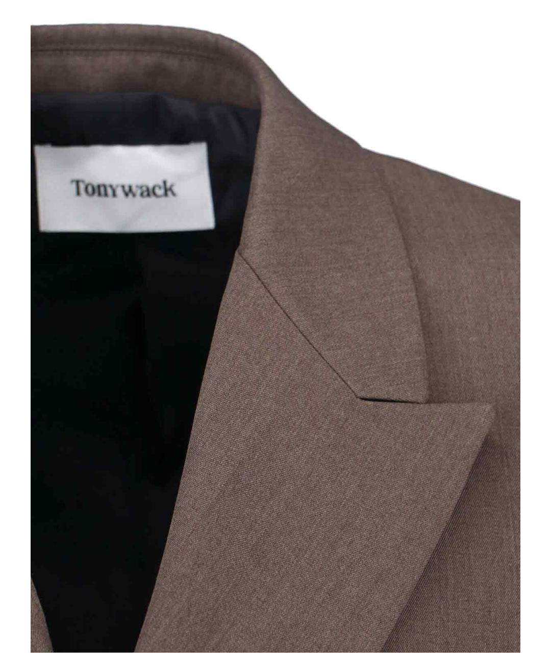 TONYWACK Коричневый полиэстеровый пиджак, фото 4