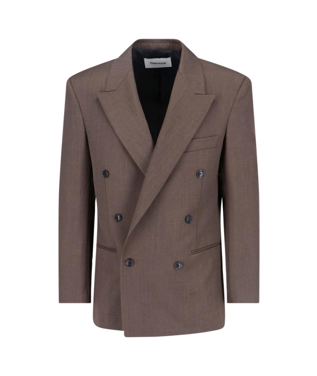 TONYWACK Коричневый полиэстеровый пиджак, фото 1