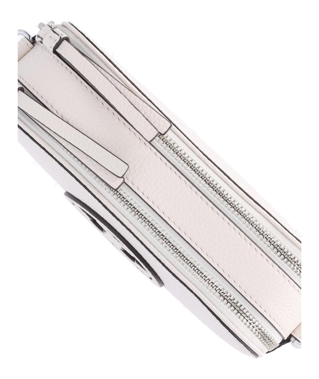 TORY BURCH Белая кожаная сумка через плечо, фото 4