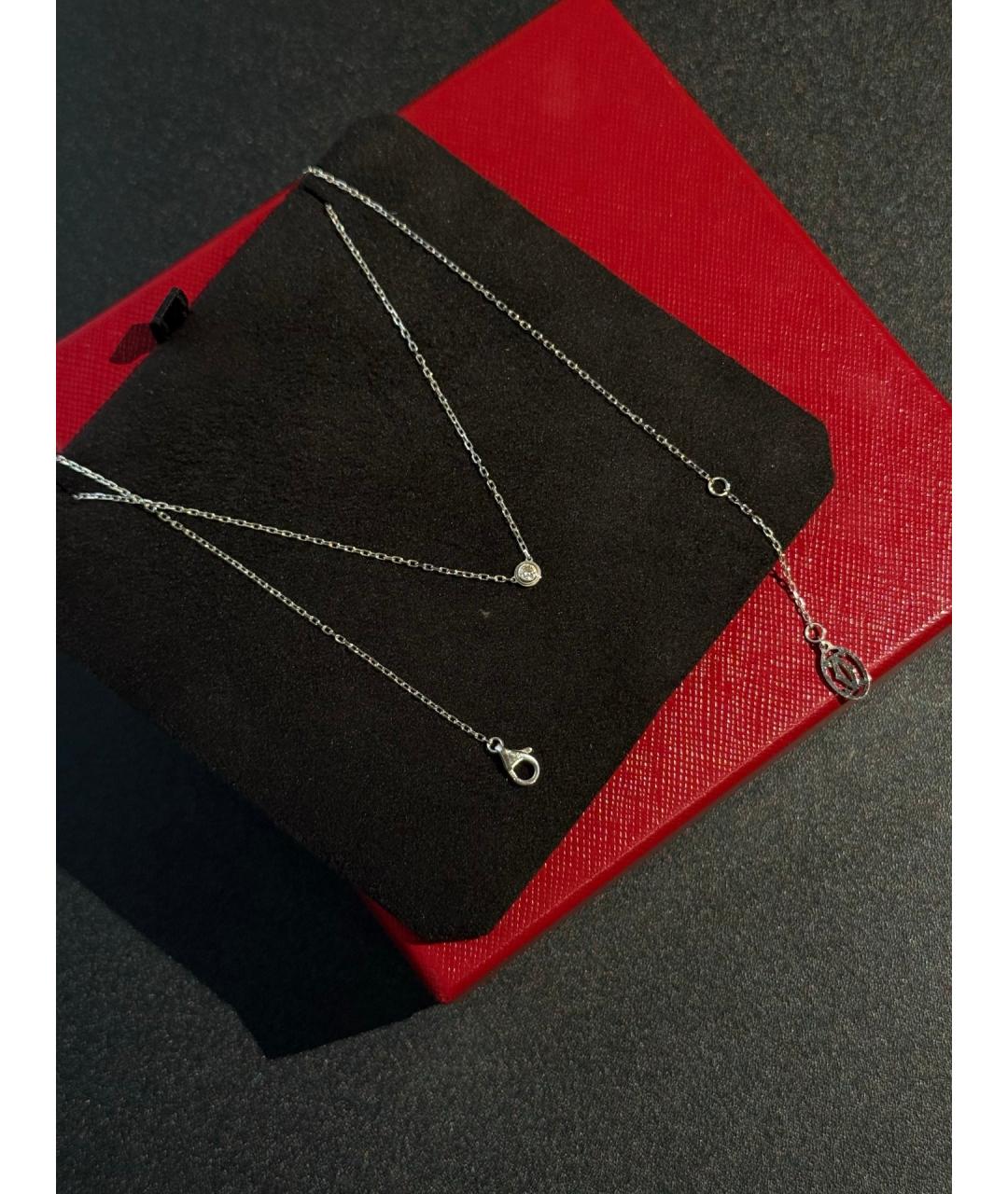 CARTIER Серебряное колье из белого золота, фото 3
