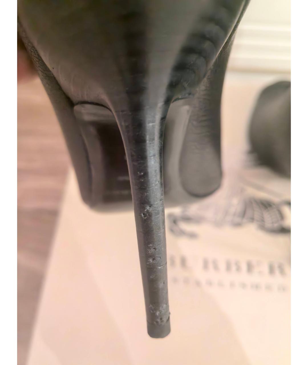 BURBERRY Черные кожаные ботильоны, фото 6