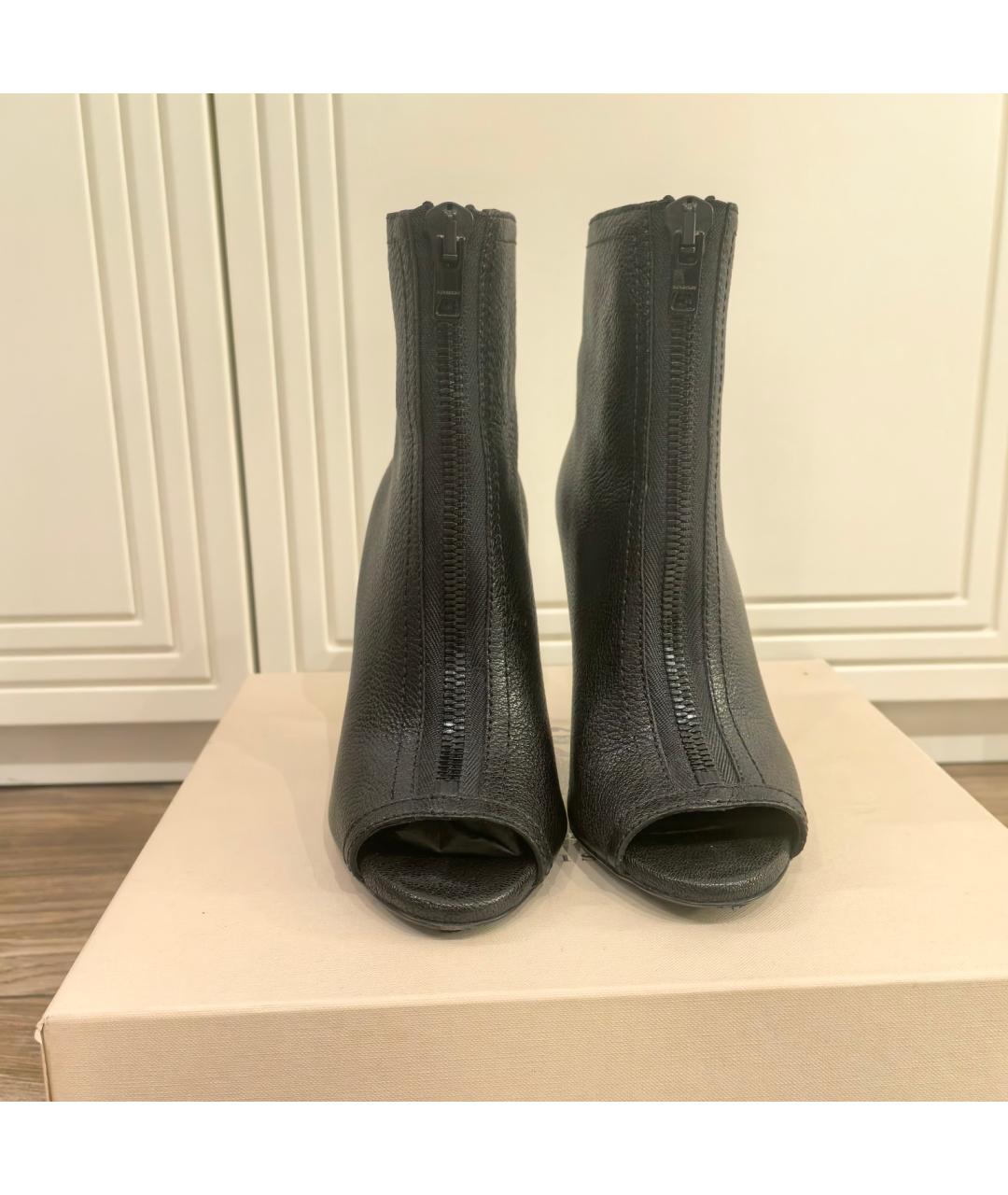 BURBERRY Черные кожаные ботильоны, фото 2