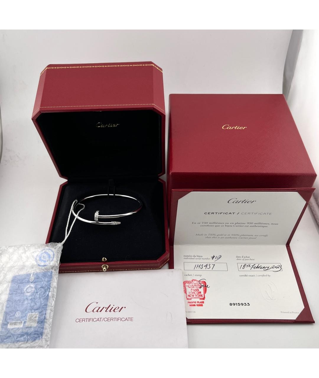 CARTIER Серебрянный браслет из белого золота, фото 2