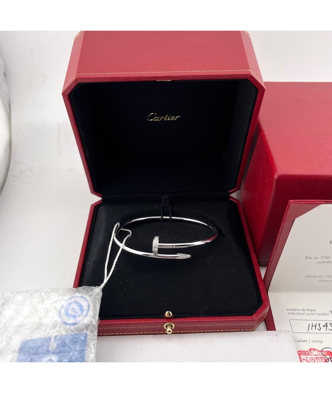 CARTIER Серебрянный браслет из белого золота, фото 3