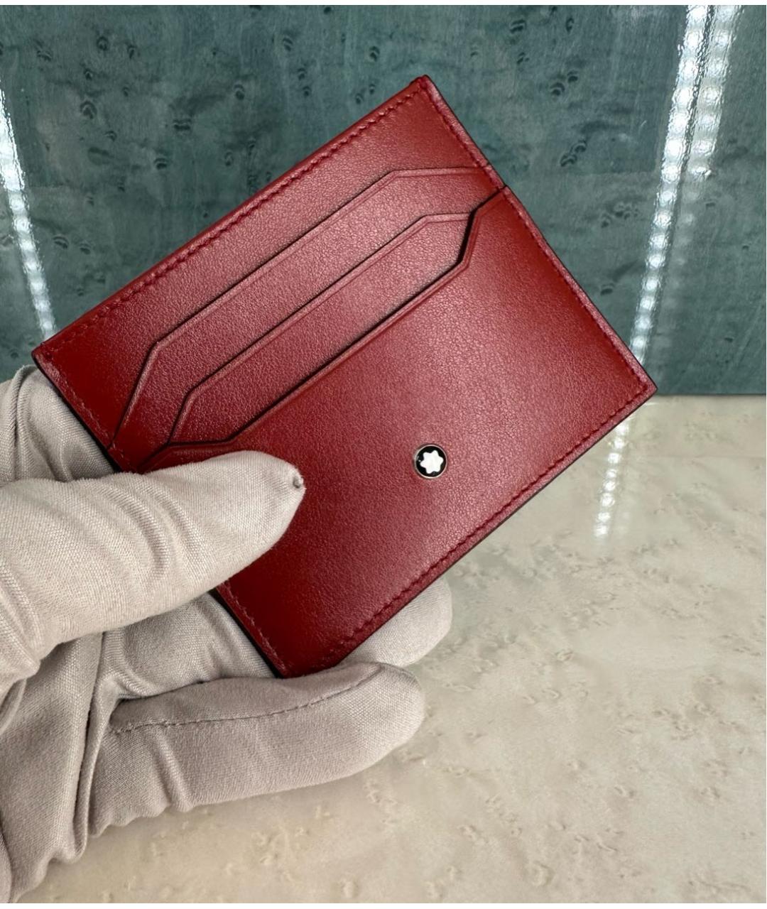 MONTBLANC Красный кожаный кардхолдер, фото 6