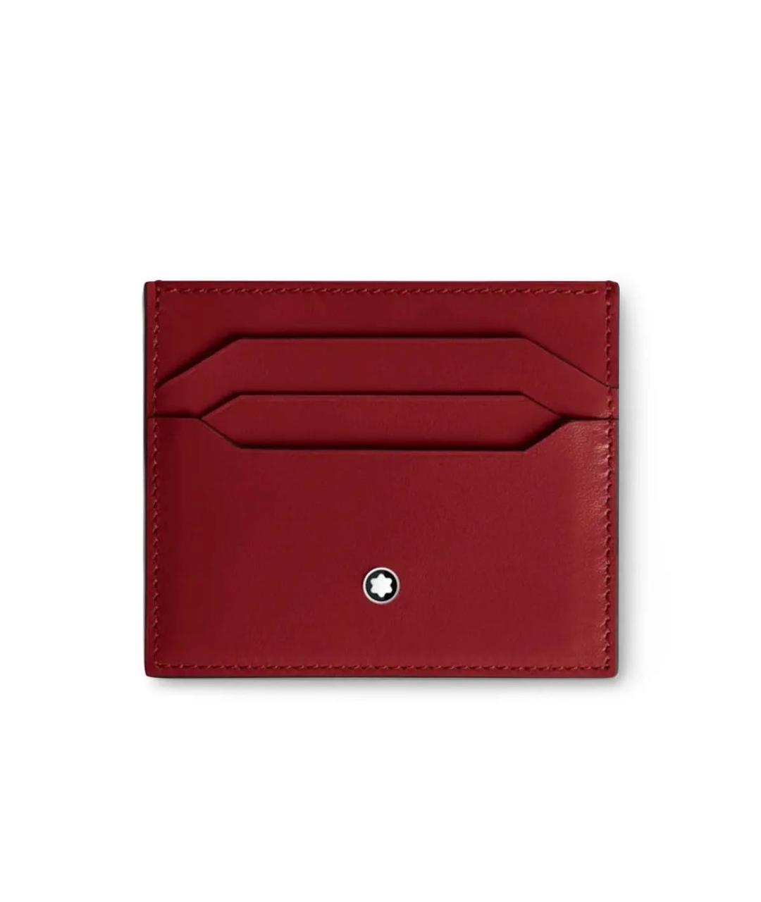 MONTBLANC Красный кожаный кардхолдер, фото 1