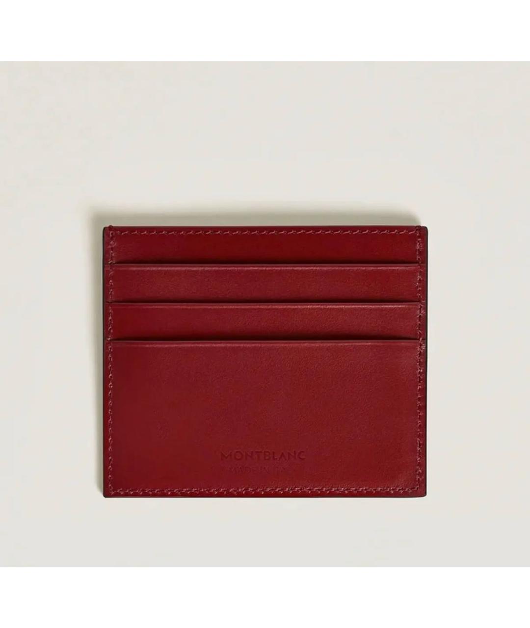MONTBLANC Красный кожаный кардхолдер, фото 2
