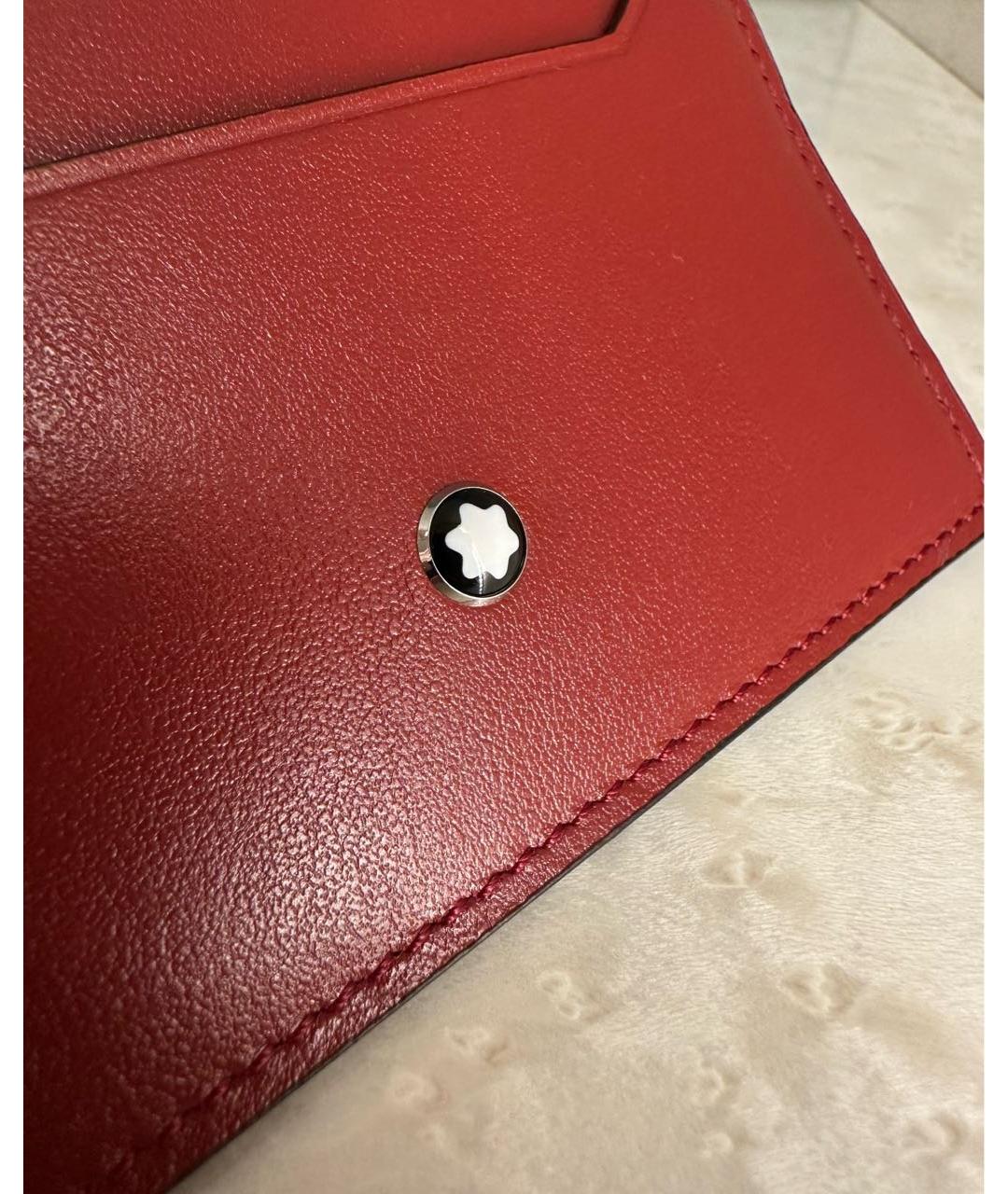 MONTBLANC Красный кожаный кардхолдер, фото 4