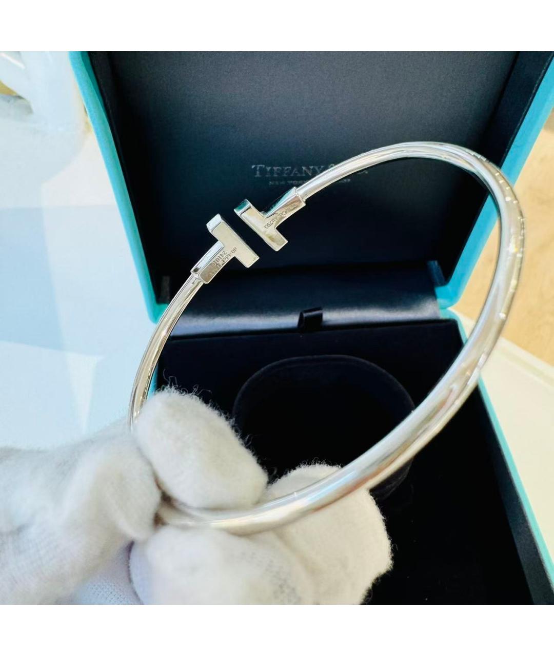 TIFFANY&CO Серебрянный браслет из белого золота, фото 5