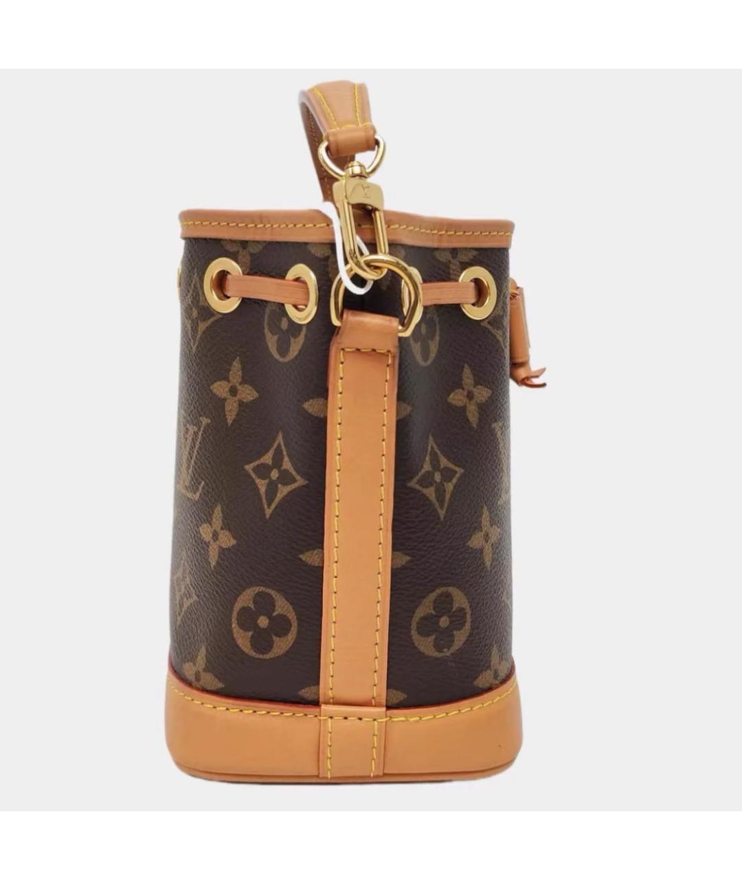 LOUIS VUITTON Коричневая кожаная сумка тоут, фото 3